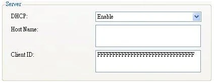 Mục Server trong Printer Tool đặt DHCP thành Enable