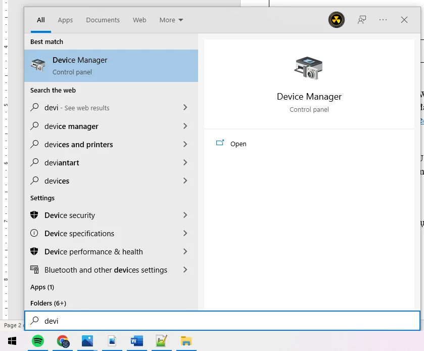 Tìm và mở Device Manager trên Windows để xem danh sách cổng COM