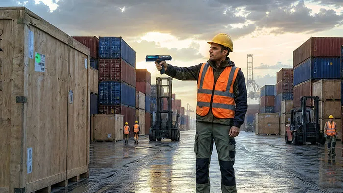 Datalogic Falcon X65 — quét mã container ngoài bãi qua kết nối 5G, chịu mưa IP68