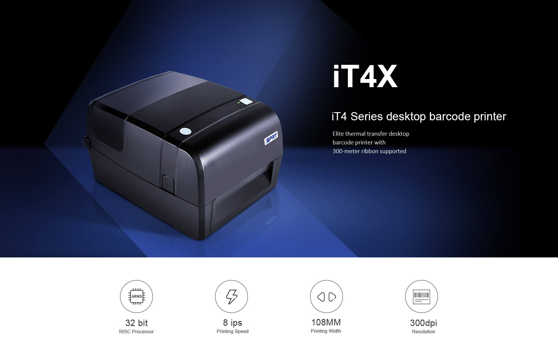 Máy in mã vạch iDPRT iT4X — máy in tem nhãn chuyển nhiệt để bàn 4 inch