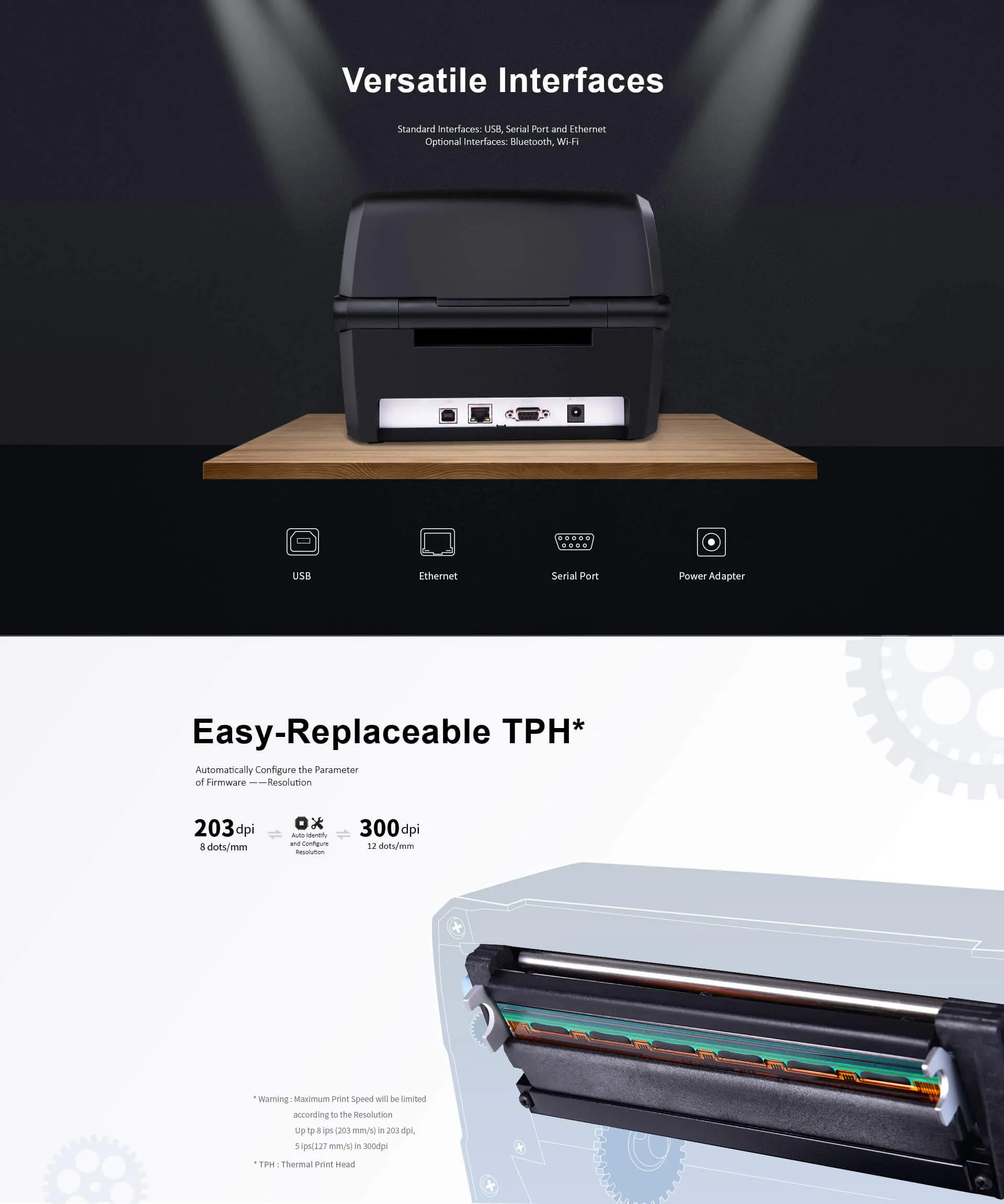 Máy in mã vạch iDPRT iT4X — máy in tem nhãn chuyển nhiệt để bàn 4 inch
