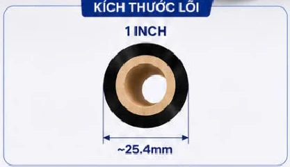 Lõi giấy ribbon Resin đường kính 1 inch khoảng 25.4 mm