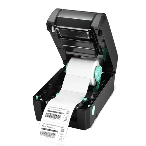 Máy in mã vạch TSC TX310 — thân vỏ clamshell hai lớp, khoang lắp ribbon 300 m