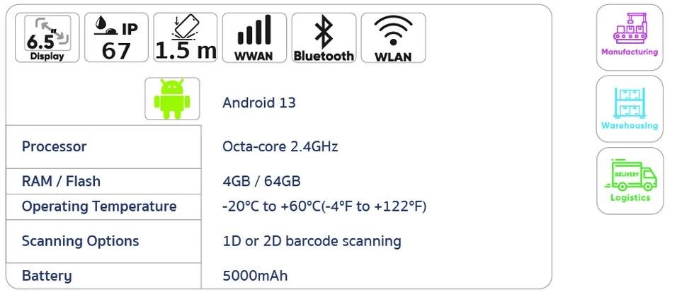 Urovo DT66 Feature Info