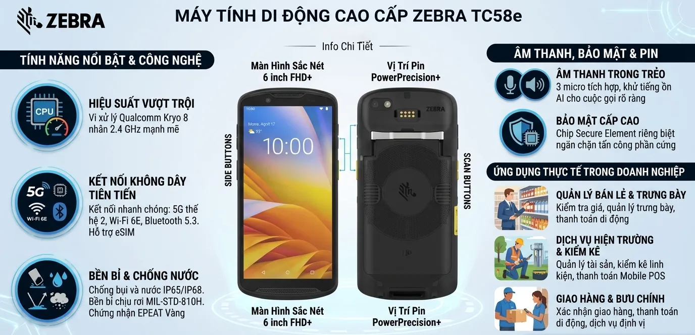 Zebra TC58e Feature Info
